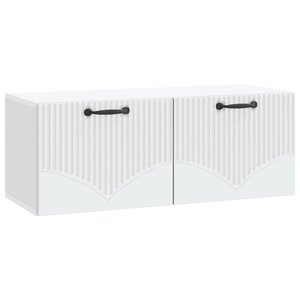 vidaXL Meuble TV mural Blanc 78 5 x 31 x 30 cm Bois d'ingénierie