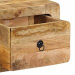 vidaXL Meuble TV mural 100x32x25 cm bois massif manguier brut