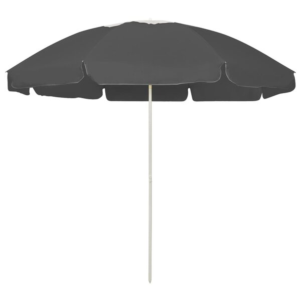 vidaXL Parasol de plage anthracite 240 cm