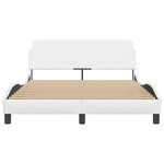 vidaXL Cadre de lit Dover blanc 140x200 cm similicuir