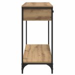 vidaXL Table console avec tiroir Chêne artisanal 100 x 34 5 x 75 cm