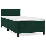 vidaXL Sommier à lattes de lit et matelas Vert foncé 80x200 cm Velours