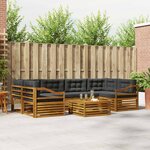 vidaXL Ensemble de canapés d'extérieur 7 Pièces Naturel et Anthracite