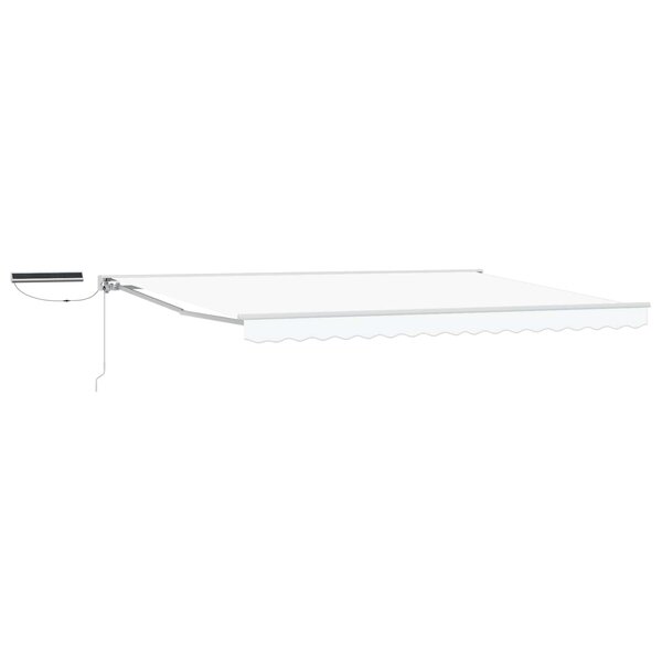 vidaXL Auvent rétractable électrique Blanc 5 × 3 5 m