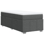 vidaXL Sommier à lattes de lit et matelas Gris foncé 90x190 cm Tissu
