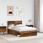 vidaXL Cadre de lit Bois ancien 120 x 190 cm Bois d'ingénierie