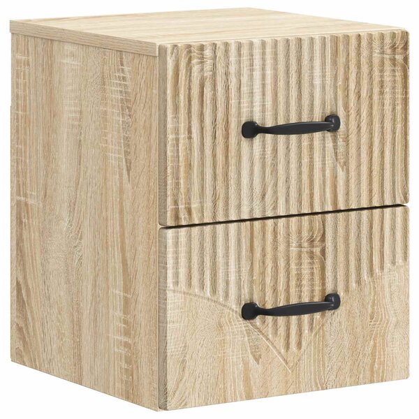 vidaXL Cabinet de chevet mural Chêne Sonoma 34 5 x 33 x 40 cm