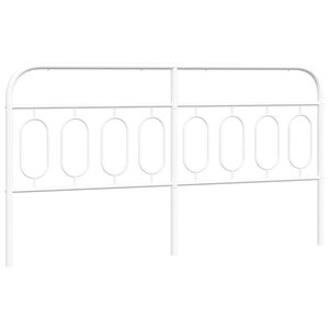 vidaXL Tête de lit de remplacement métal blanc 193 cm