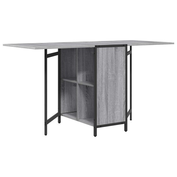 vidaXL Table à dîner 144 x 60 x 75 cm Bois d'ingénierie Sonoma gris
