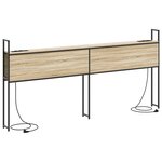 vidaXL Tête de lit de rangement Chêne sonoma 200 cm Bois d'ingénierie