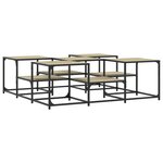 vidaXL Table basse chêne sonoma 121x121x40 cm bois d'ingénierie