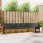 vidaXL Ensemble de canapé d'angle 6 Pièces Naturel et Anthracite