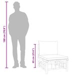 vidaXL Canapé central de jardin avec coussins gris foncé bambou