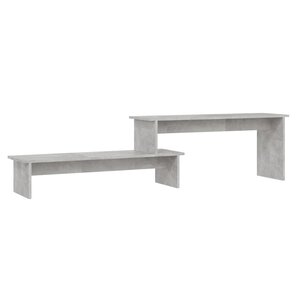 vidaXL Meuble TV Gris béton 180x30x43 cm Bois d'ingénierie