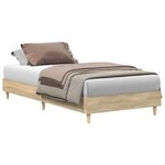 vidaXL Cadre de lit Chêne Sonoma 80 x 200 cm Bois d'ingénierie