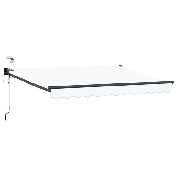 vidaXL Auvent rétractable électrique Blanc 3 5 x 2 5 m