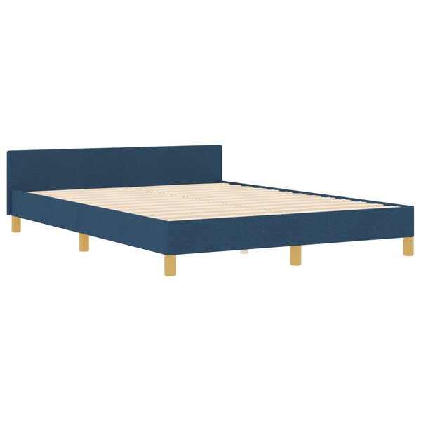 Cadre de lit en tissu bleu vidaXL 140x200 cm
