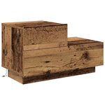 vidaXL Table de chevet Bois Ancien 70 x 36 x 40.5 cm Bois d'ingénierie