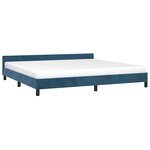 vidaXL Cadre de lit sans matelas bleu foncé 200x200 cm velours