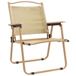 vidaXL Chaises de camping lot de 2 Beige 54x55x78 cm Tissu Oxford