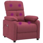 vidaXL Fauteuil de massage Rouge bordeaux Tissu