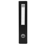 Classeur rembordé pvc 4 anneaux en d de 40mm en 3ème de couverture - a4 maxi - noir - x 15 - exacompta