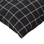 vidaXL Coussins de palette 3 Pièces motif à carreaux noir tissu Oxford