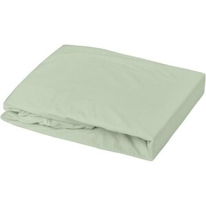 Drap housse + Alese Uni -oeko-Tex - Blanc/Vert de gris - 60 x 120 cm