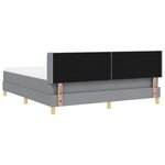 vidaXL Lit à Ressorts avec matelas Gris clair 180 x 200 cm tissu