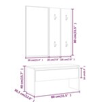 vidaXL Ensemble de meubles de couloir Chêne fumé Bois d'ingénierie