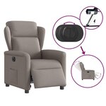 vidaXL Fauteuil inclinable électrique Taupe Tissu