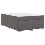 vidaXL Cadre de lit avec matelas Gris 160 x 200 cm tissu
