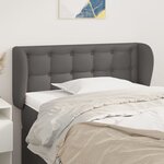 vidaXL Tête de lit avec oreilles Gris 93x23x78/88 cm Similicuir