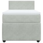 vidaXL Sommier à lattes de lit et matelas Gris clair 80x200 cm Velours