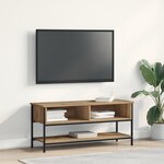 Meuble TV vidaXL en chêne artisan 100x35x45 cm en bois d'ingénierie et acier