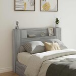 vidaXL Tête de lit Gris Sonoma 140 x 16 5 x 103 5 cm Bois d'ingénierie