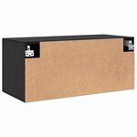 vidaXL Meuble mural Chêne noir 80 x 36.5 x 35 cm Bois d'ingénierie