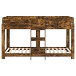 vidaXL Lit Superposé pour Enfants Chêne fumé 100 x 200 cm