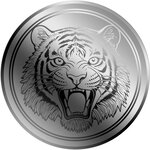 Pièce de monnaie en Platine 25 Dollars g 0.062 (1/500 oz) Millésime 2026 TIGER 1/500 (PRÉCOMMANDE)
