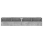 vidaXL Meubles TV muraux 2 Pièces gris béton 80x30x30cm bois d'ingénierie