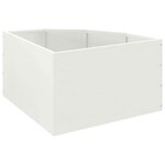 vidaXL Jardinière d'Angle Blanc 60 x 60 x 35 cm Acier