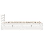 vidaXL Cadre de lit sans matelas blanc 140x190 cm bois de pin massif