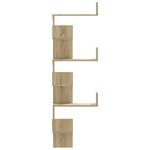 vidaXL Étagère d'angle murale chêne sonoma 45x45x147cm bois ingénierie
