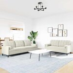 vidaXL Ensemble de canapés 2 Pièces avec coussins et traversins velours