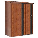vidaXL Cabanons de jardin Marron 153 5 x 86 x 200 cm Métал