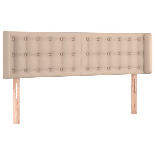 vidaXL Tête de lit avec oreilles Cappuccino 147x16x78/88 cm Similicuir