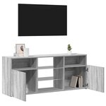 vidaXL Meuble TV avec lumières LED Sonoma gris 120x30x50 cm
