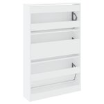 vidaXL Armoire à chaussures blanc 80x21x125 5 cm bois d'ingénierie