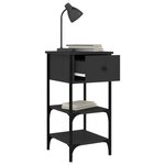 vidaXL Tables de chevet 2 Pièces noir 34x36x70 cm bois d’ingénierie