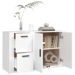 vidaXL Buffet Blanc 100x33x59 5 cm Bois d'ingénierie
